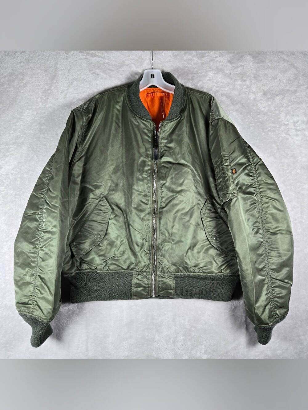 Alpha Industries MA-1 Intermediate Flyers Jacket Mens Sz Extra Large Tall Green